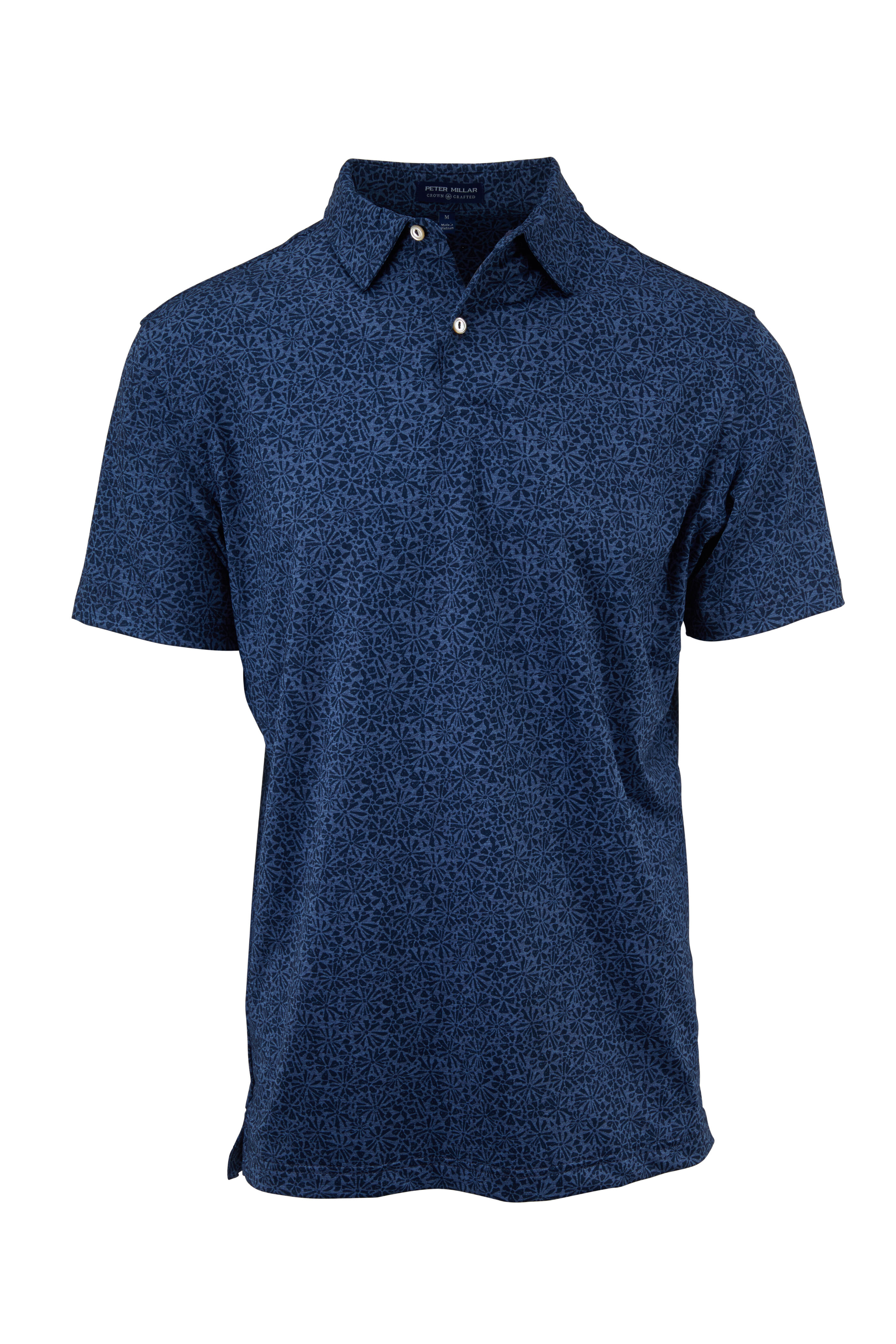 Peter Millar - Crown Crafted Navy Dizzy Printed Polo