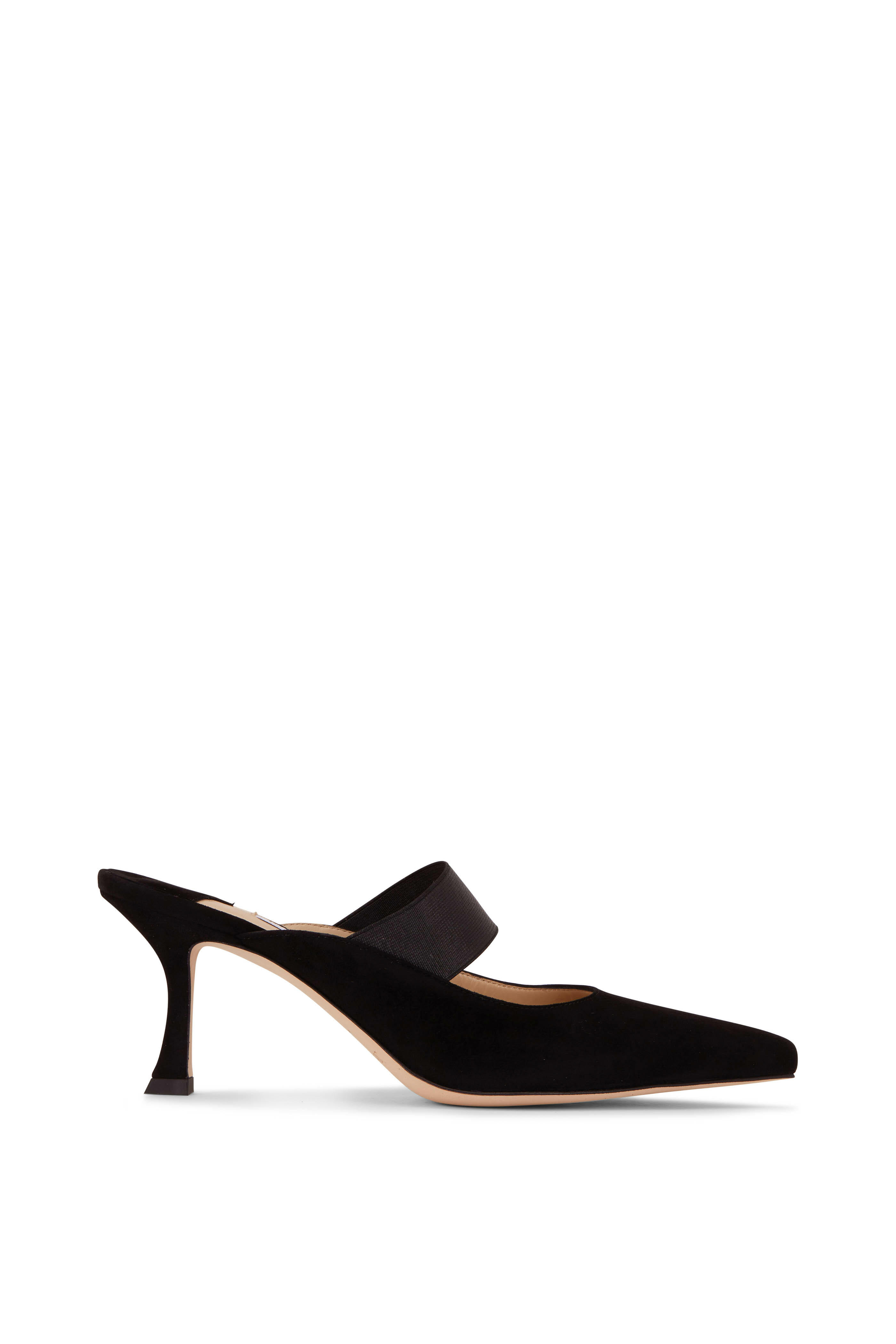 Black Suede Pointed-Toe Mule Pumps | Womens | 5.5 | Lulus