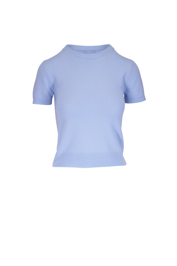 Vince Sky Powder Short Sleeve Sweater