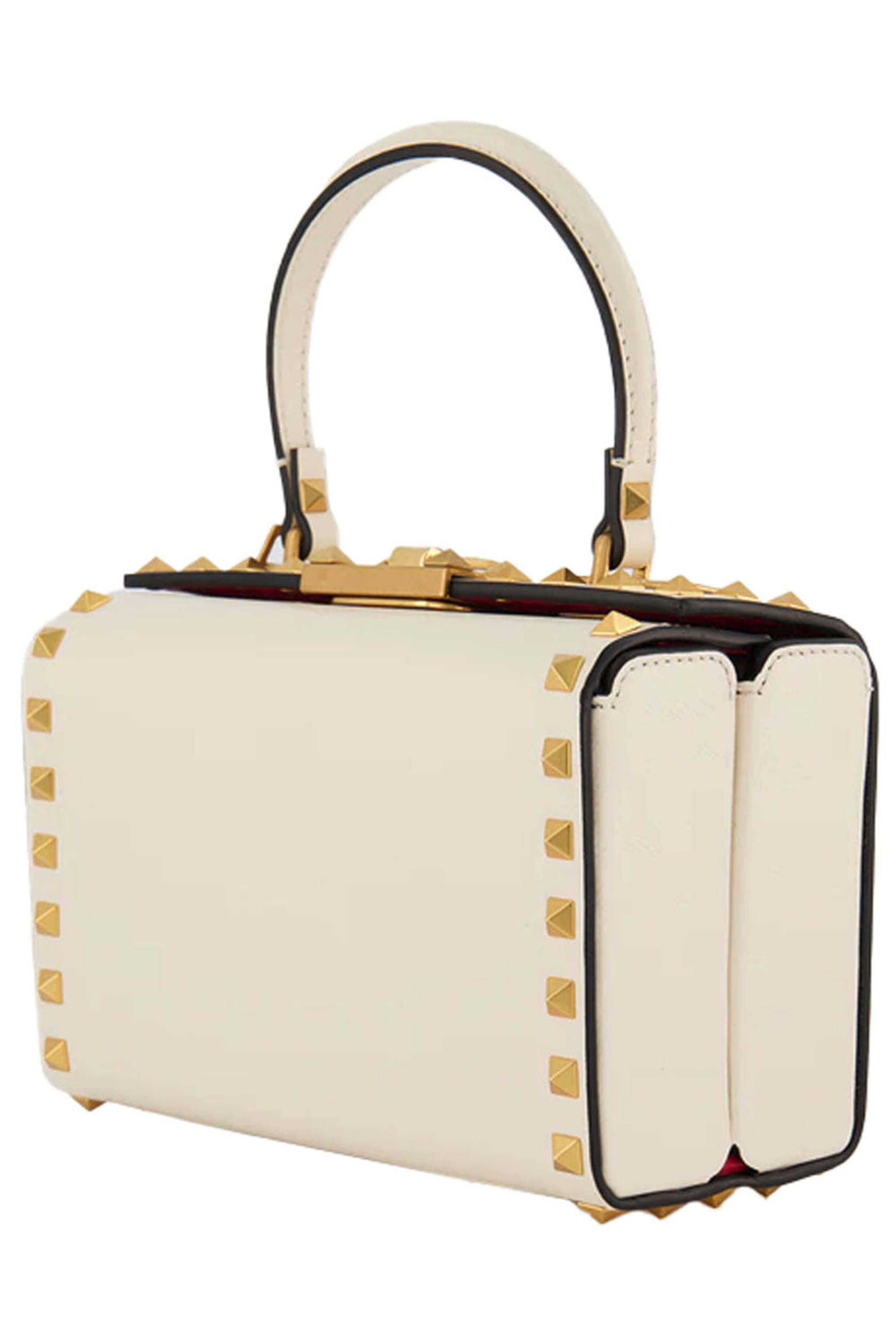 Valentino Garavani - Rockstud Alcove Box Bag in Light Ivory