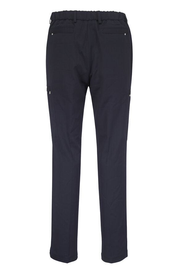 Marco Pescarolo Metis Navy Blue Stretch Wool Cargo Pant - view 2