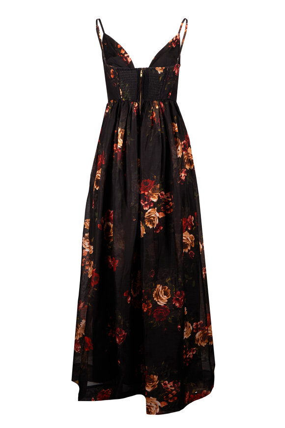 Cara Cara Pero Ariana Flora Black Gown - view 2