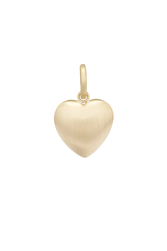 Irene Neuwirth 18k Yellow Gold Domed Heart Shape Huggie - view 2
