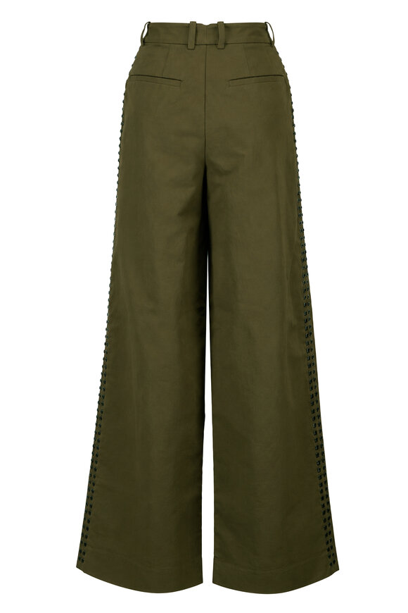 Essentiel Antwerp Korrupt Dark Green Studded Pant - view 2