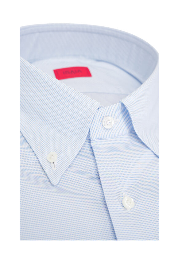 Isaia - Pale Blue Oxford 2-Ply Cotton Dress Shirt