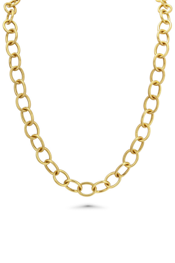 Aaron Henry 18k Yellow Gold Open Medium Link Necklace - view 1
