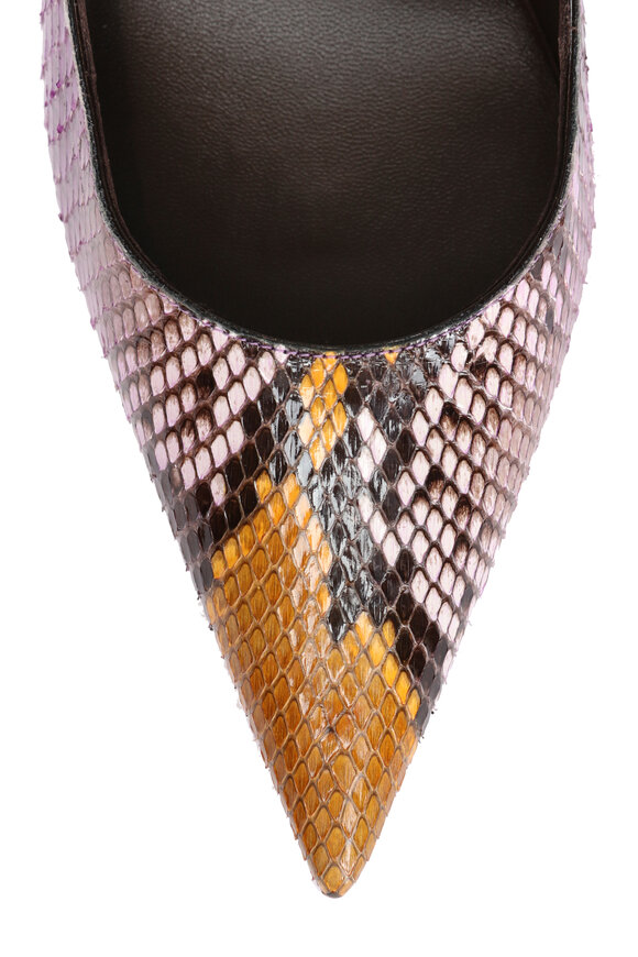 Christian Louboutin Miss Z Rhapsody Yellow & Purple Leather Pump - view 4