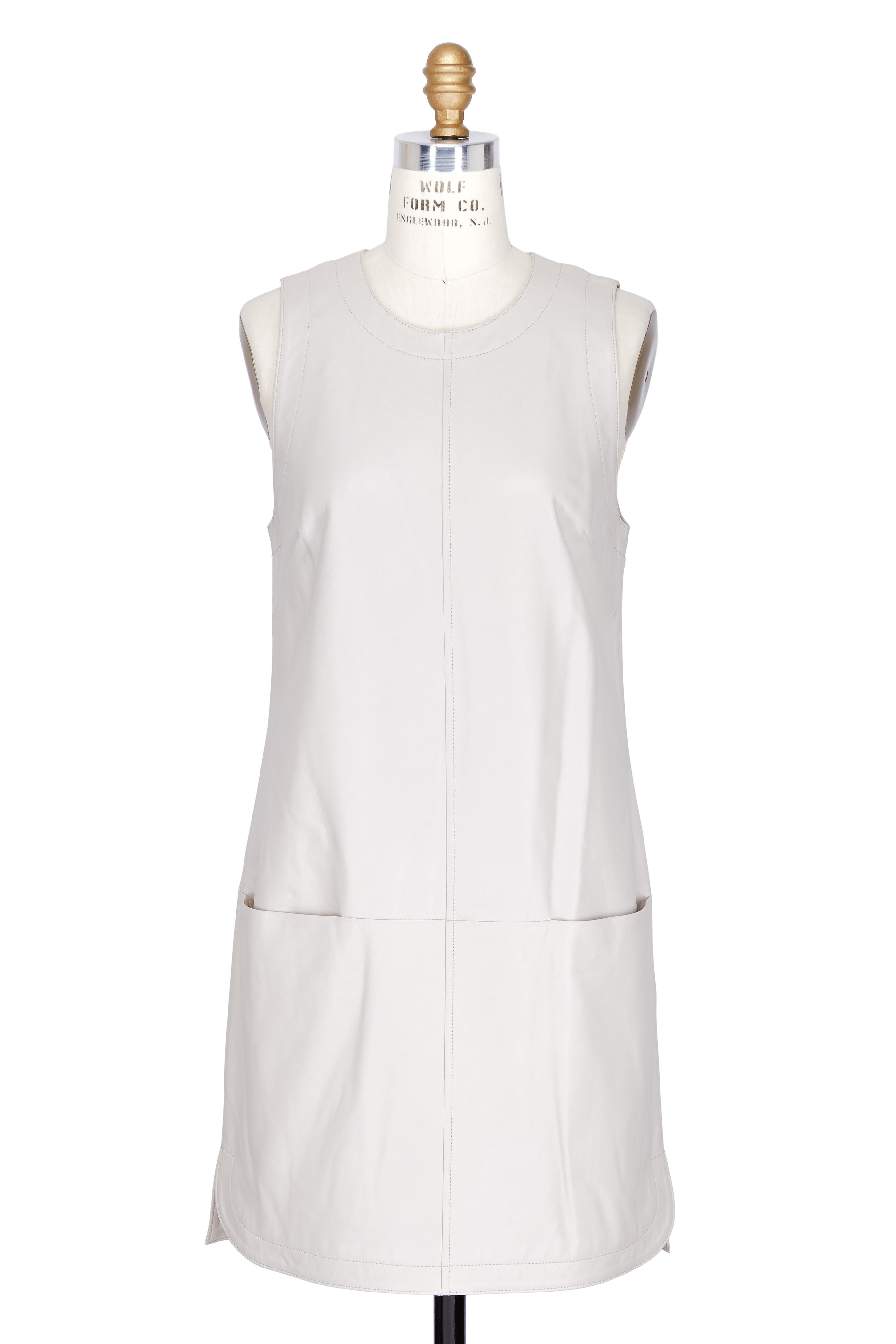 Elizabeth & James - Karlee Pumice Leather A-Line Sleeveless Dress