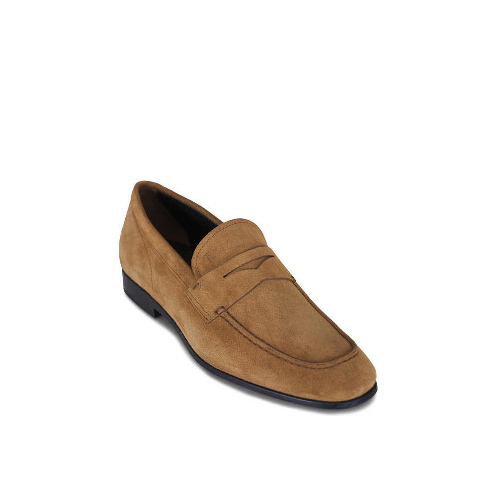 Tod's - Mocassino Gomma Bronze Suede Loafer | Mitchell Stores