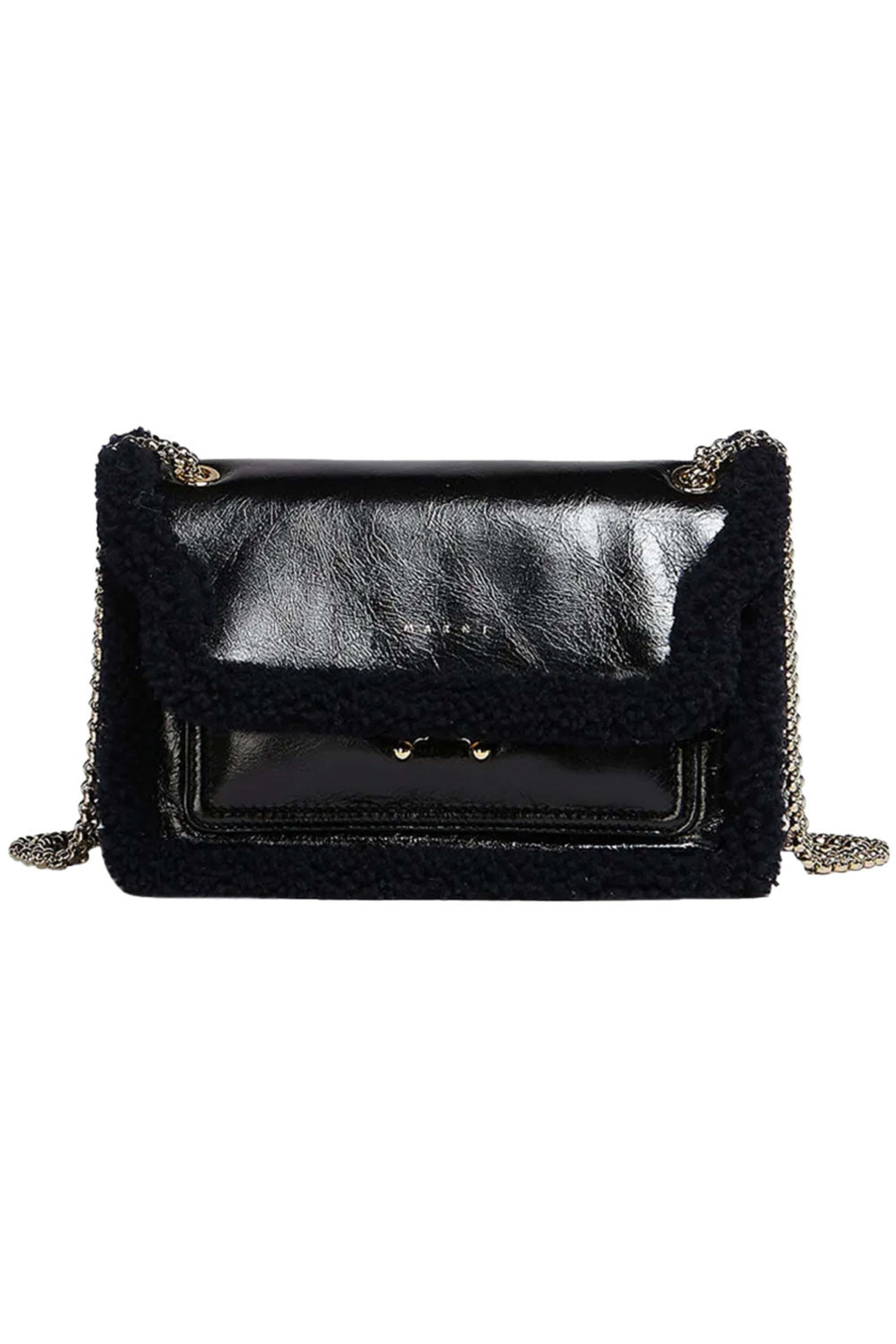Marni - Trunk Envelope Shearling Crossbody in Black