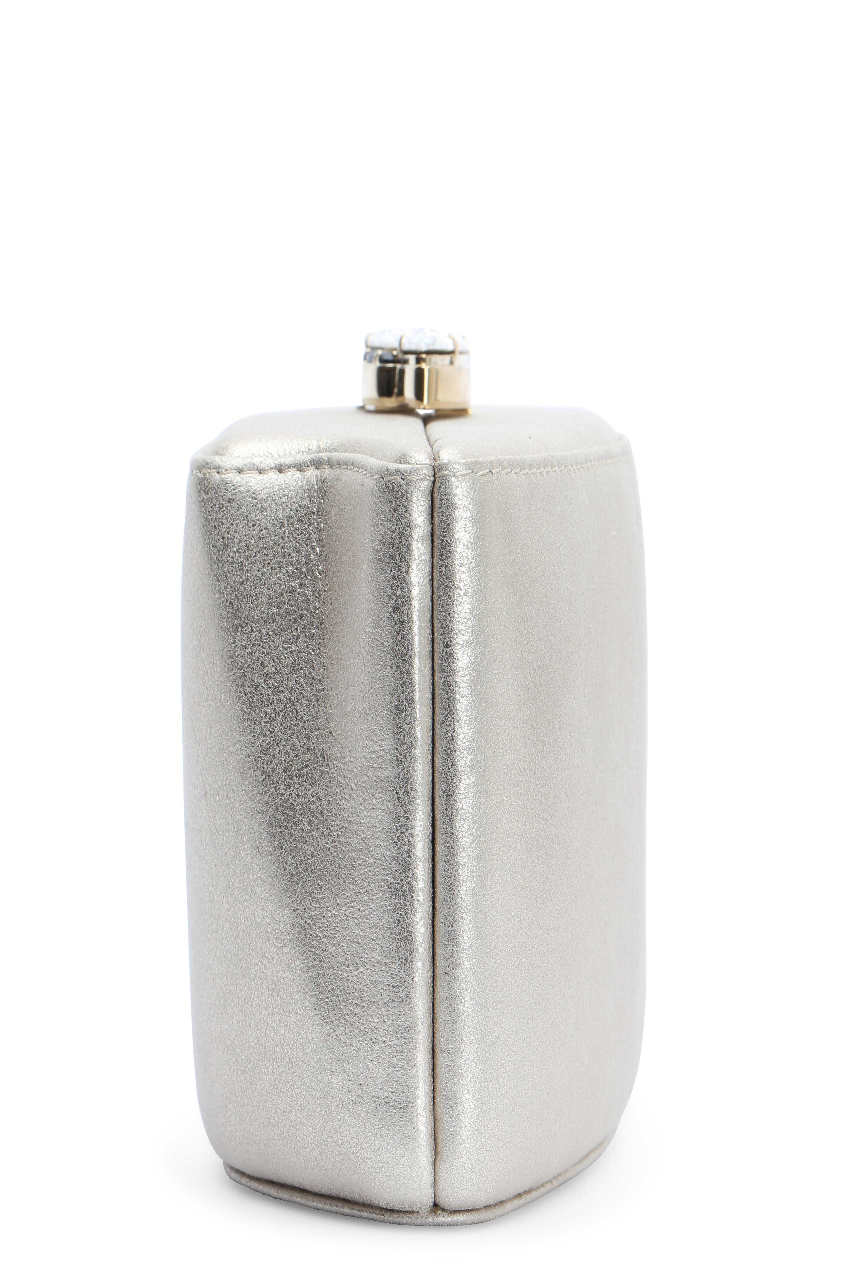 Rodo Firenze - Gold Metallic Burma Trapezoid Chain Clutch