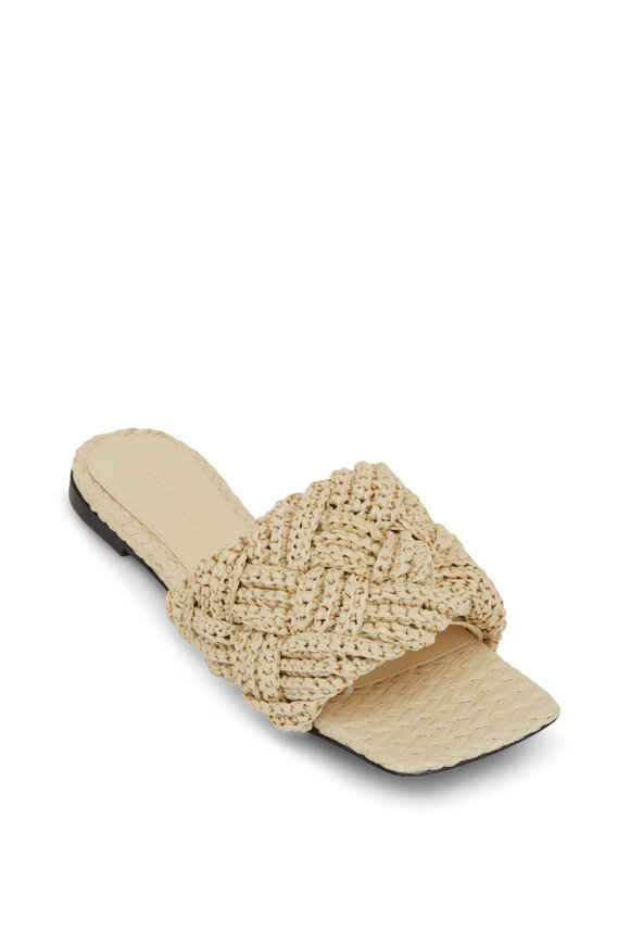 Bottega Veneta - Lido Woven Raffia Flat Sandals