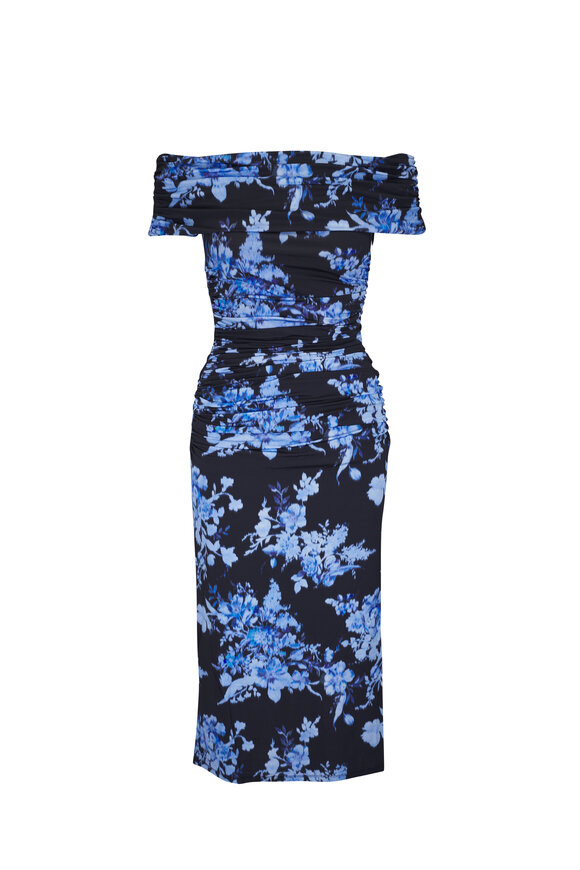 Carolina Herrera - Flamingo Pink Floral Gown with Detachable