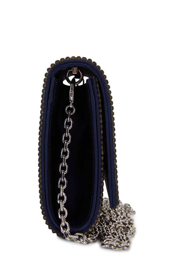 Judith Leiber Couture - Fizzy Midnight Crystal Bead Chain Clutch