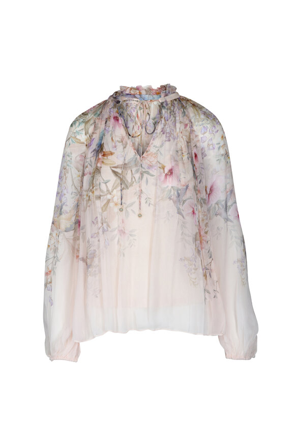 Zimmermann Cream Aviary Rebellion Billow Blouse - view 1