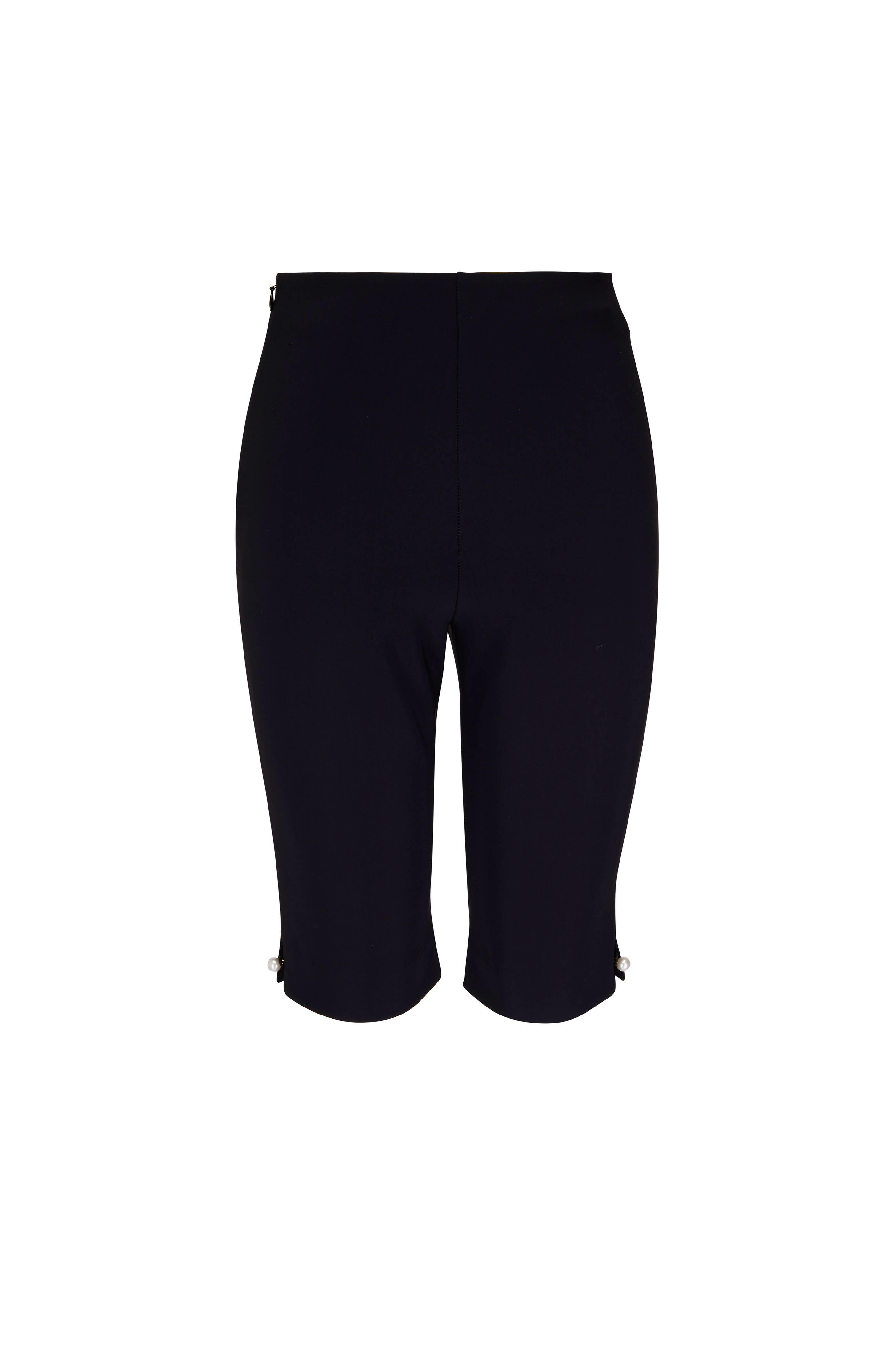 ★ Leey★ LOGO BANDING BIKER SHORTS BLACK P0000EEP Adam Lippes - Black Bonded Neoprene Biker Shorts