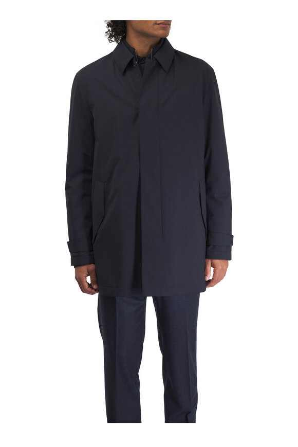 Zegna Navy Blue Wool Pant - view 5