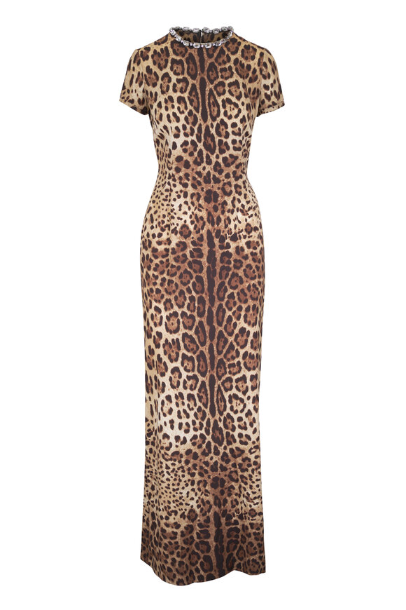 Dolce & Gabbana Leopard Print Charmeuse Dress - view 1