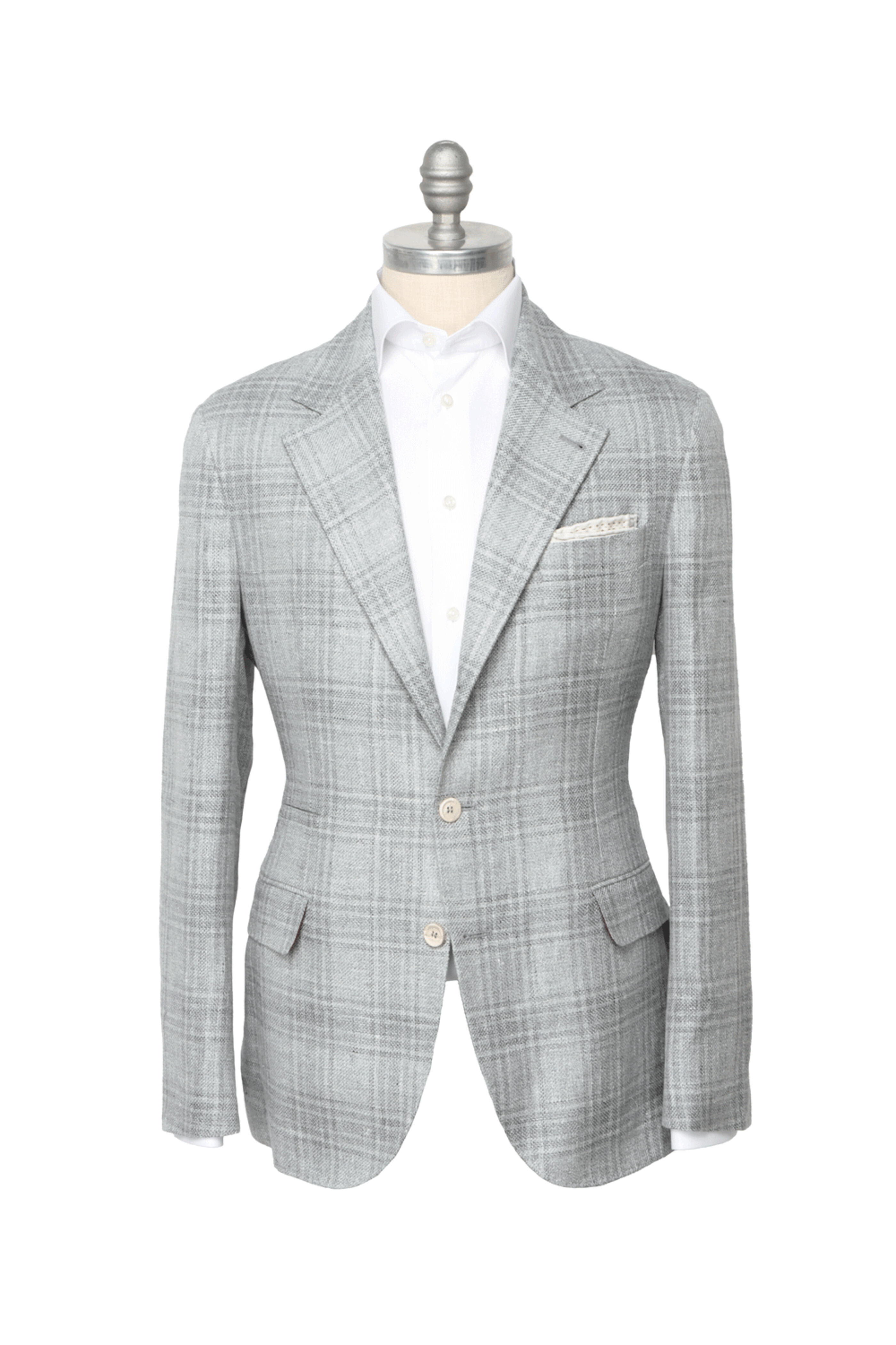 Brunello Cucinelli - Gray Tonal Plaid Sportcoat