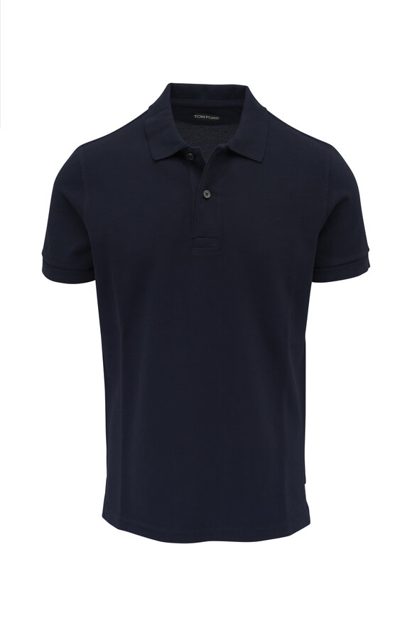 Tom Ford - Ink Cotton Tennis Piquet Polo