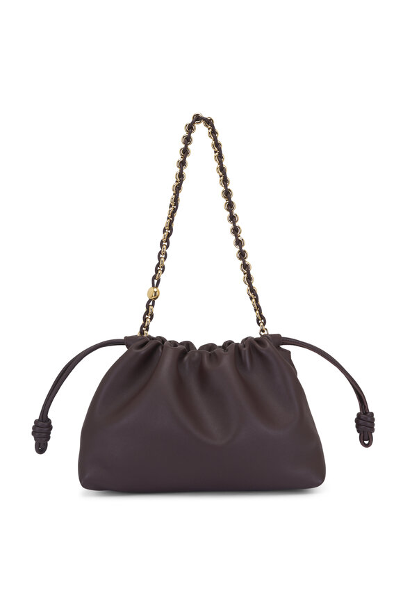 Loewe Medium Flamenco Dark Brownie Leather Clutch - view 7