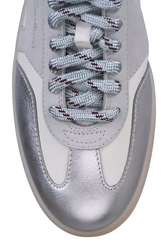 Santoni Olympic Gray & Silver Sneaker - view 4