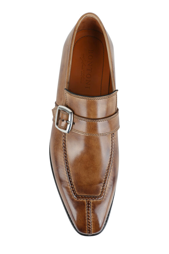 Bontoni - Magnificio Light Beige Leather Monk Shoe 