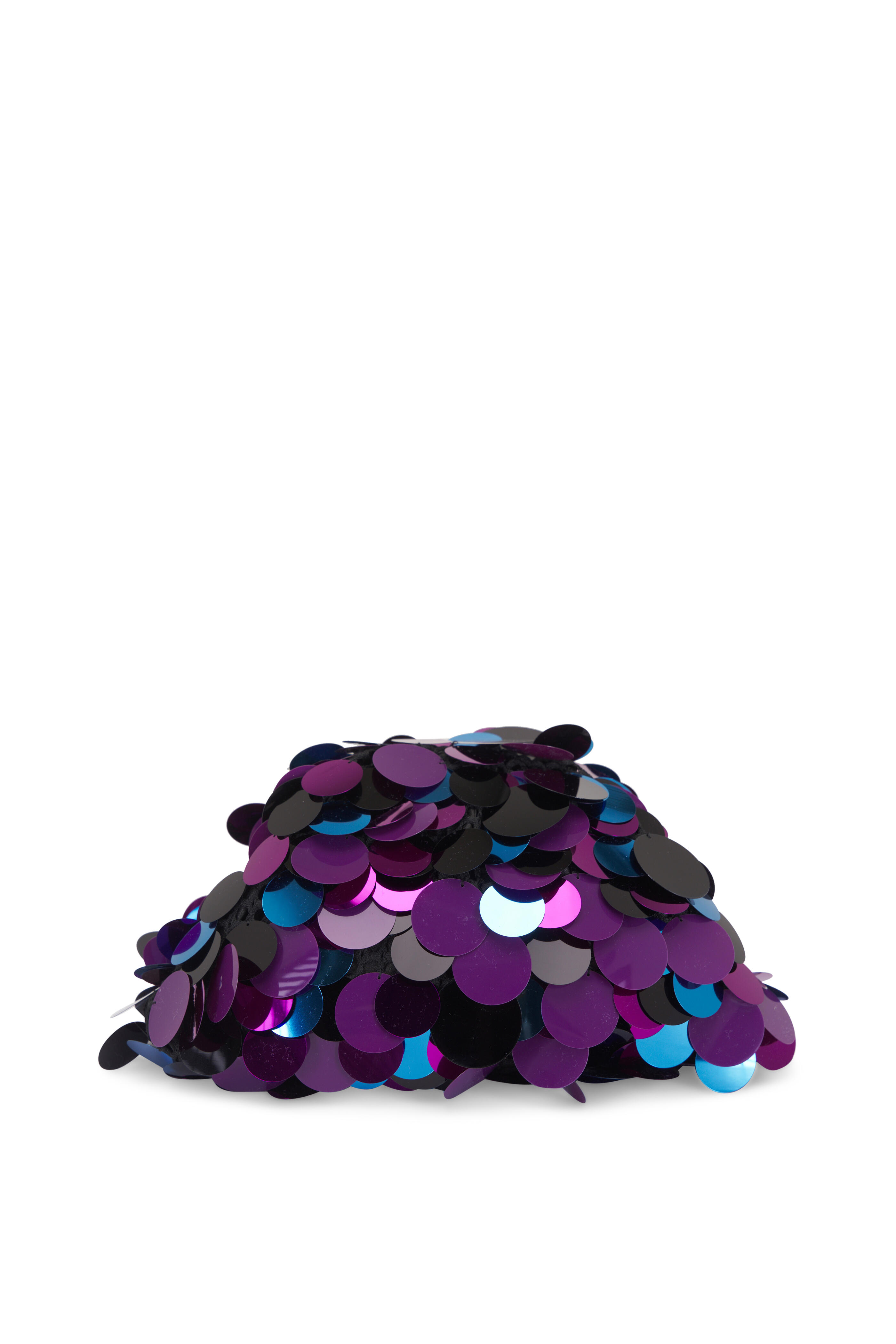 Maria La Rosa - Carnival Mini Game Violet Maxi Sequin Clutch