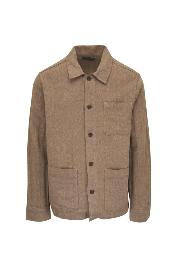 Faherty Brand Khaki Herringbone Studio Jacket