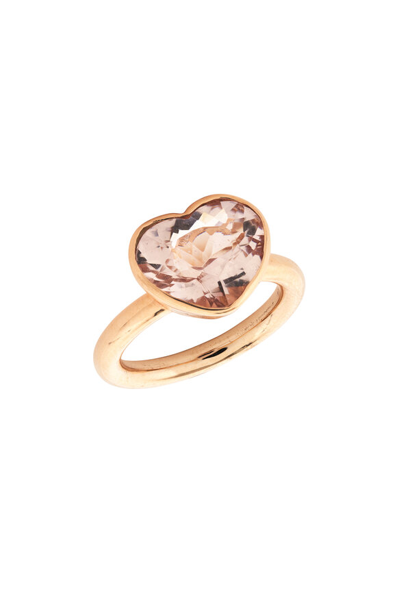 Genevieve Lau 14k Rose Gold Morganite Heart Ring