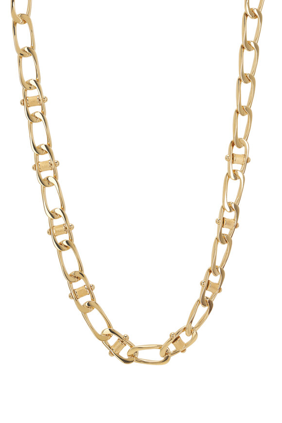 Foundrae Pierced Curb Chain Necklace