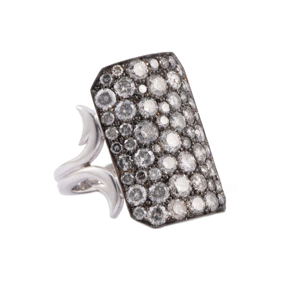 Sylva & Cie - Grey Diamond Ten Table Ring | Mitchell Stores