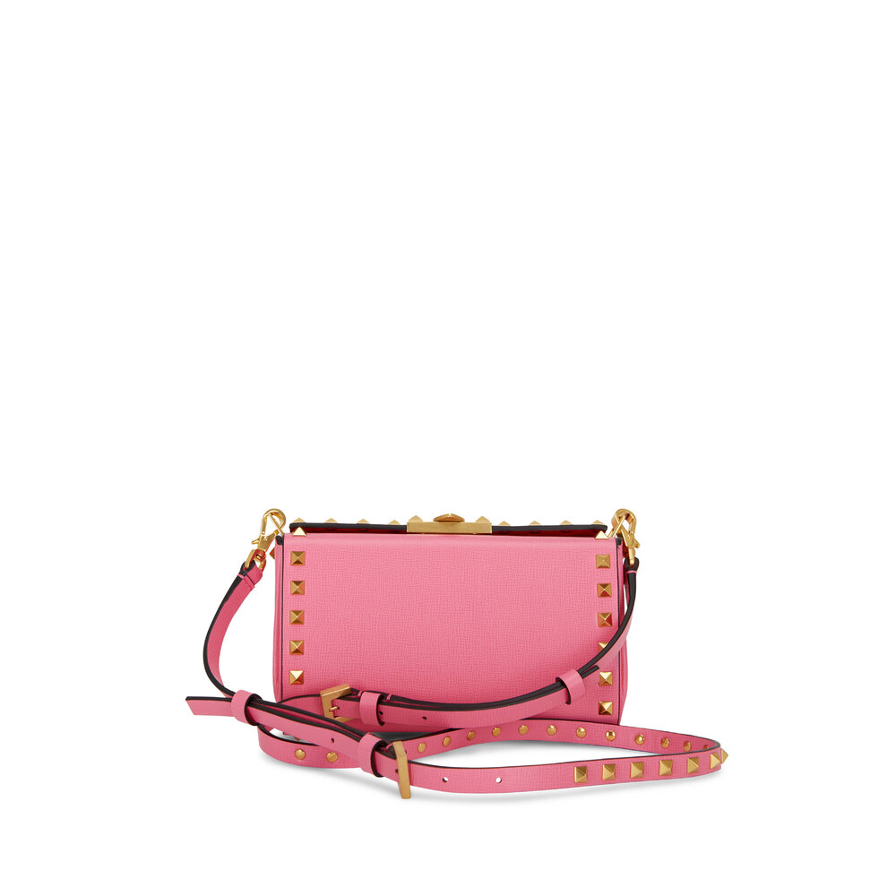 Valentino Rockstud Crossbody Bag - Pink Crossbody Bags, Handbags -  VAL373654