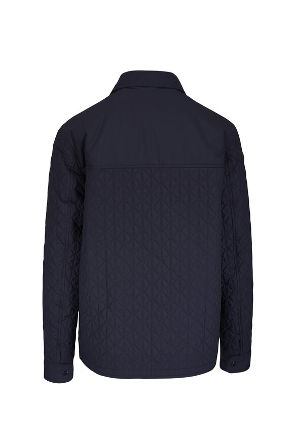 Moncler Theoline Navy Diamond Quilted Padded Jacket - view 3