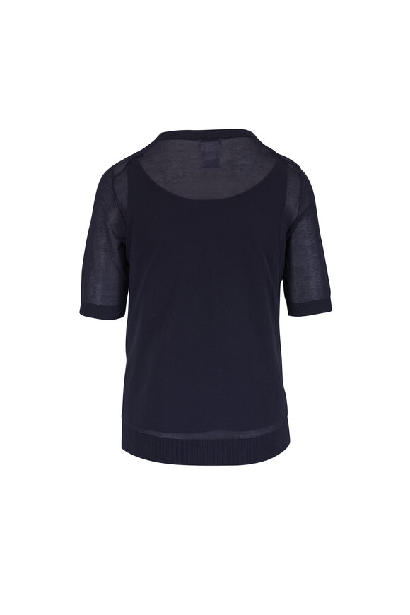Lafayette 148 New York Ink Multi Iris Intarsia Sweater & Knit Tank - view 2