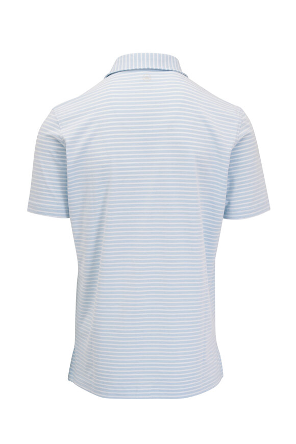 Peter Millar - Albatross Blue Frost Stripe Piqué Polo