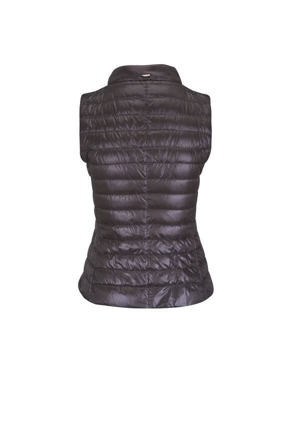 Herno Classic Anthracite Fitted Down Vest - view 2