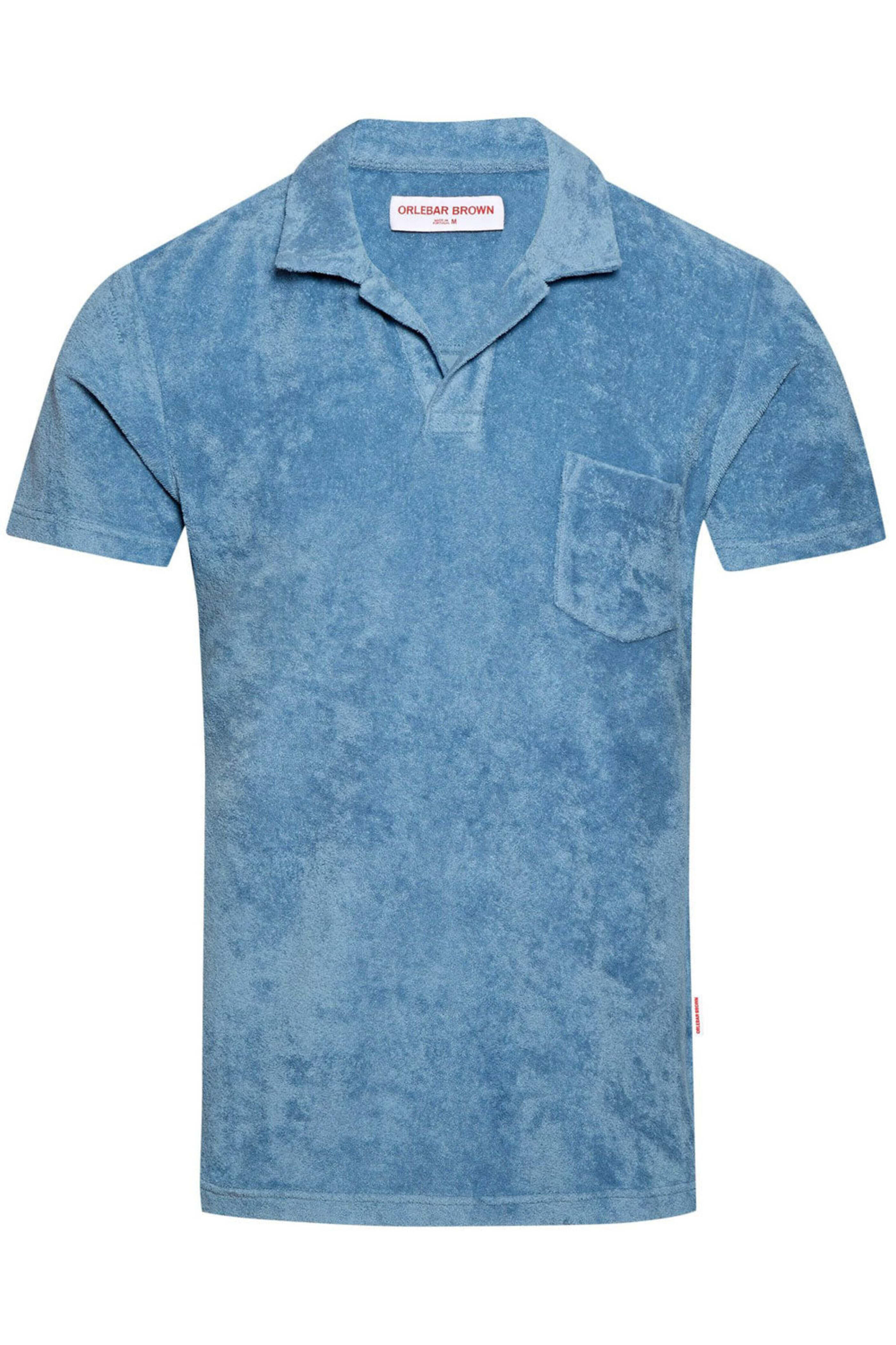 Orlebar Brown - Terry Toweling Resort Polo Shirt in Capri Blue