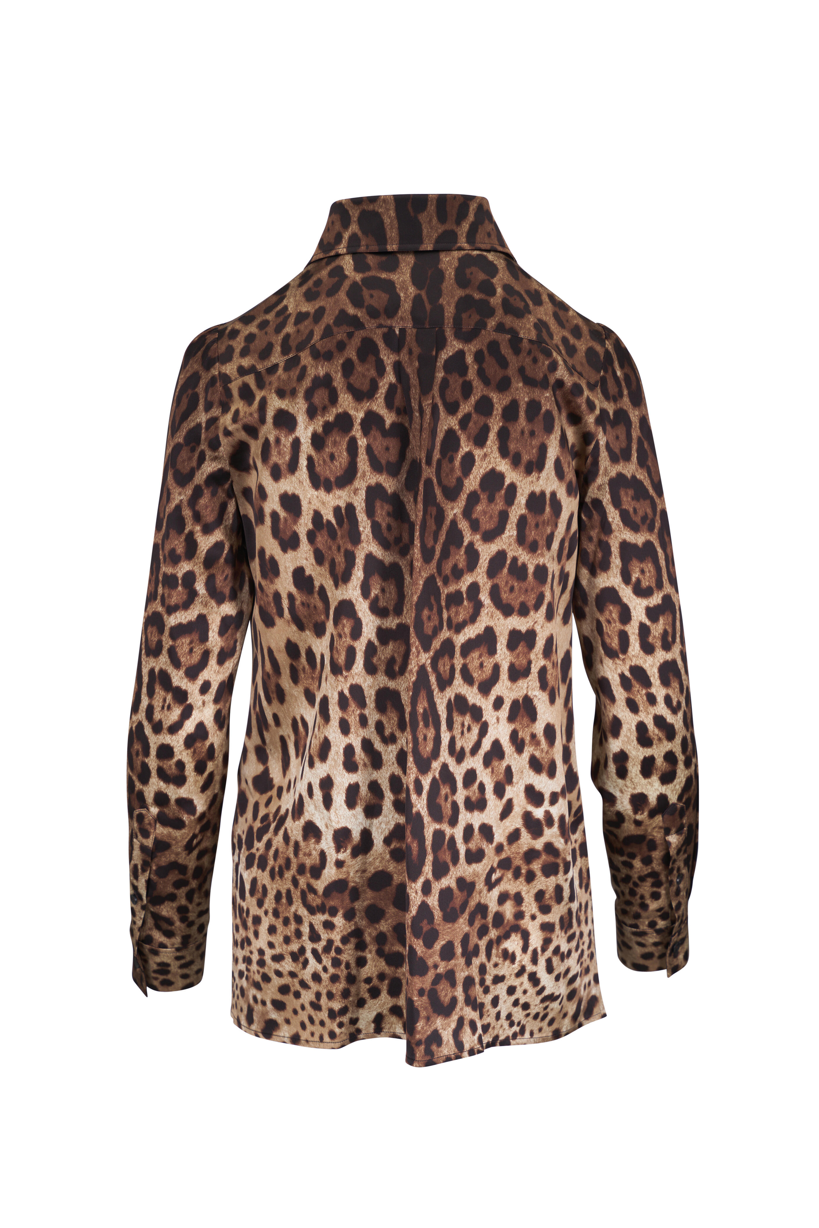 Dolce & Gabbana - Animal Print Silk Button Up Shirt