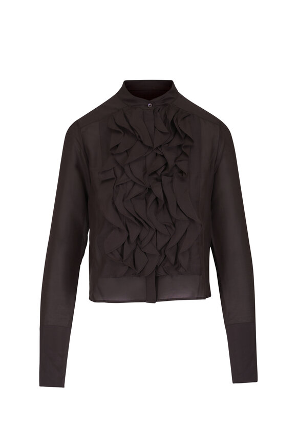 TWP Patti Brown Ruffle Blouse - view 1