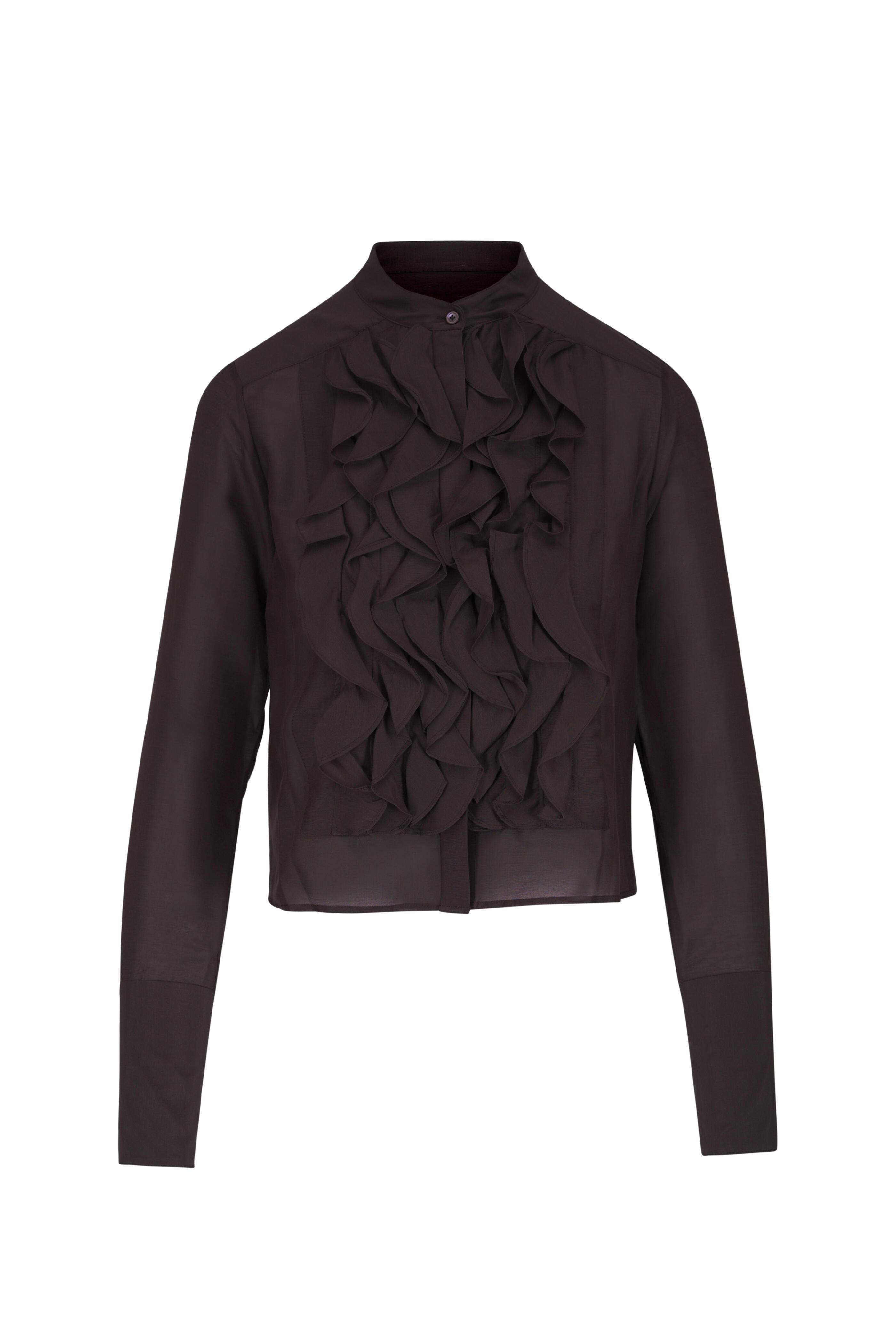 TWP - Patti Brown Ruffle Blouse - view 1