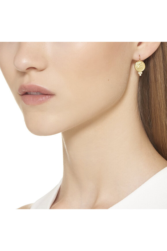 Temple St. Clair Diamond Angel Earrings - view 2