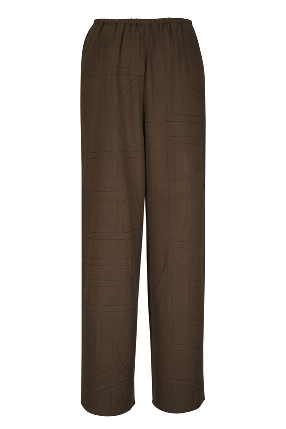 Totême Dark Brown Monogram PJ Pant