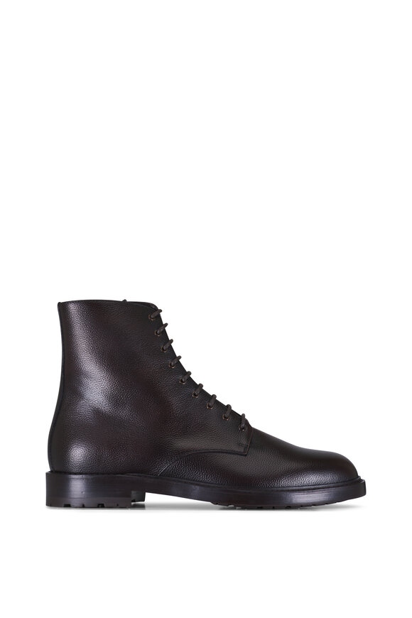 Brunello Cucinelli Brown Leather Lace Up Boot - view 2