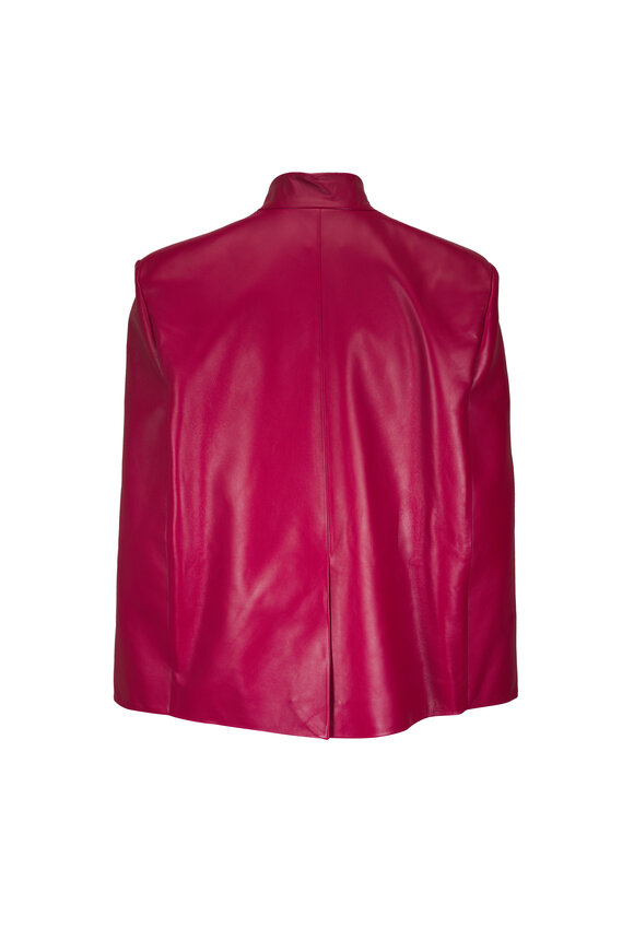 Khaite Dolso Deep Red Leather Jacket - view 6