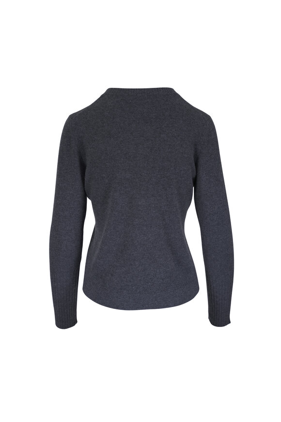 Kinross Gray Cashmere Crewneck Sweater - view 4
