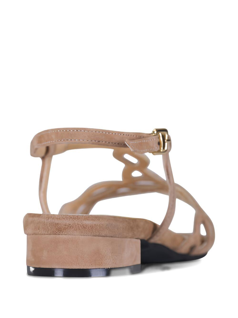 Ron White - Brooke Fawn Cashmere Suede Sandal