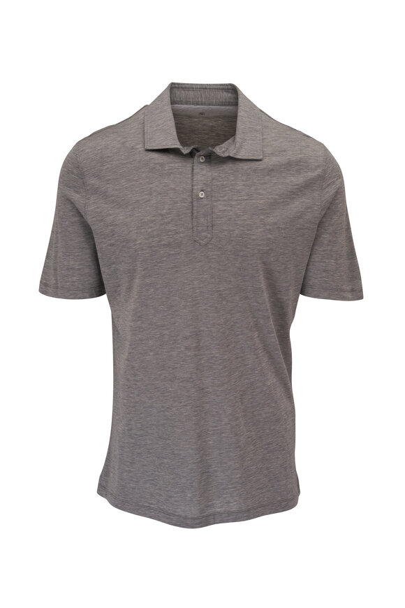 Brunello Cucinelli - Gray Silk & Cotton Polo 