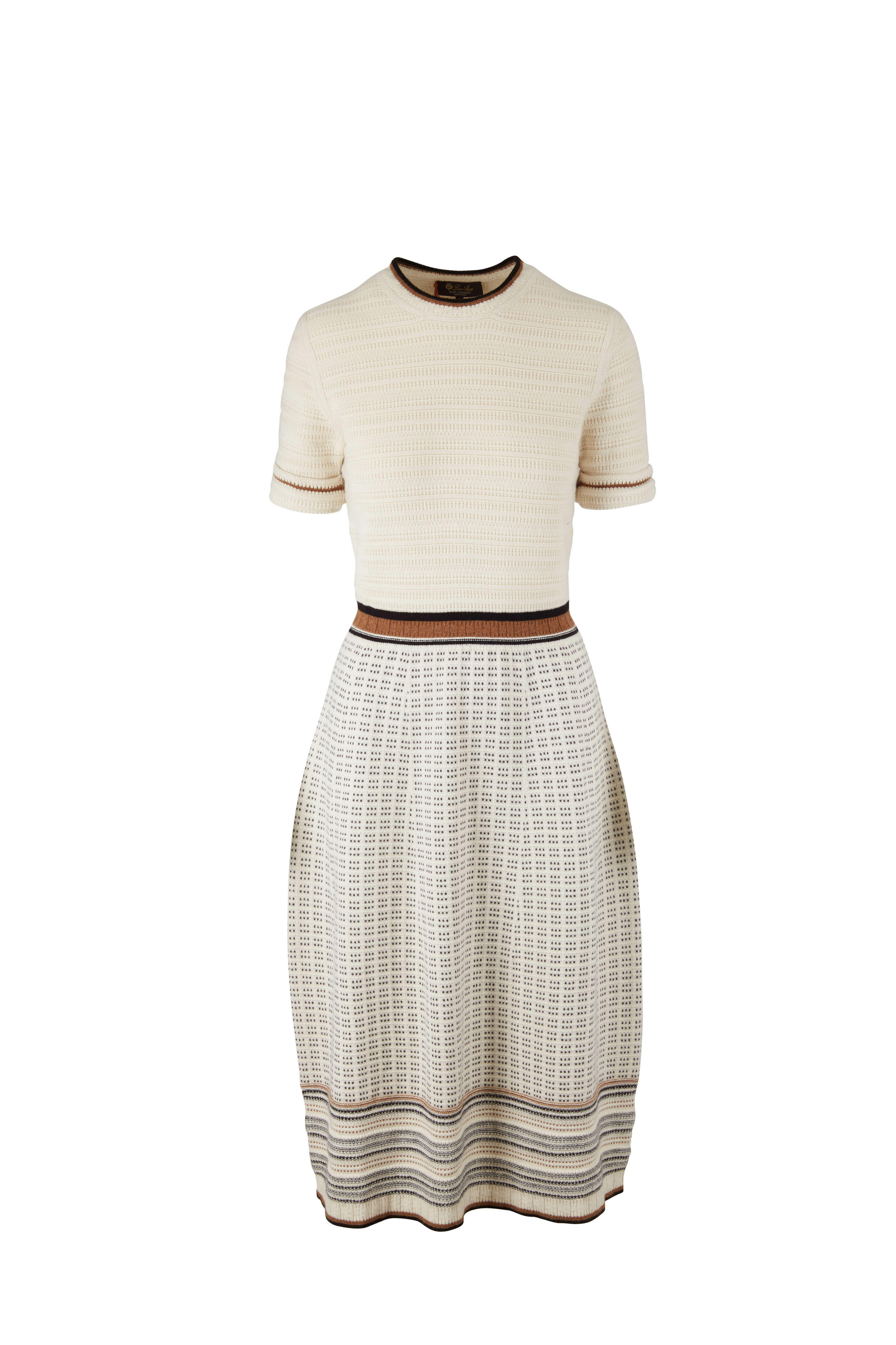 Loro Piana - Nougat Short Sleeve Knit Dress | Mitchell Stores Loro Piana - Nougat Short Sleeve Knit Dress | Mitchell Stores