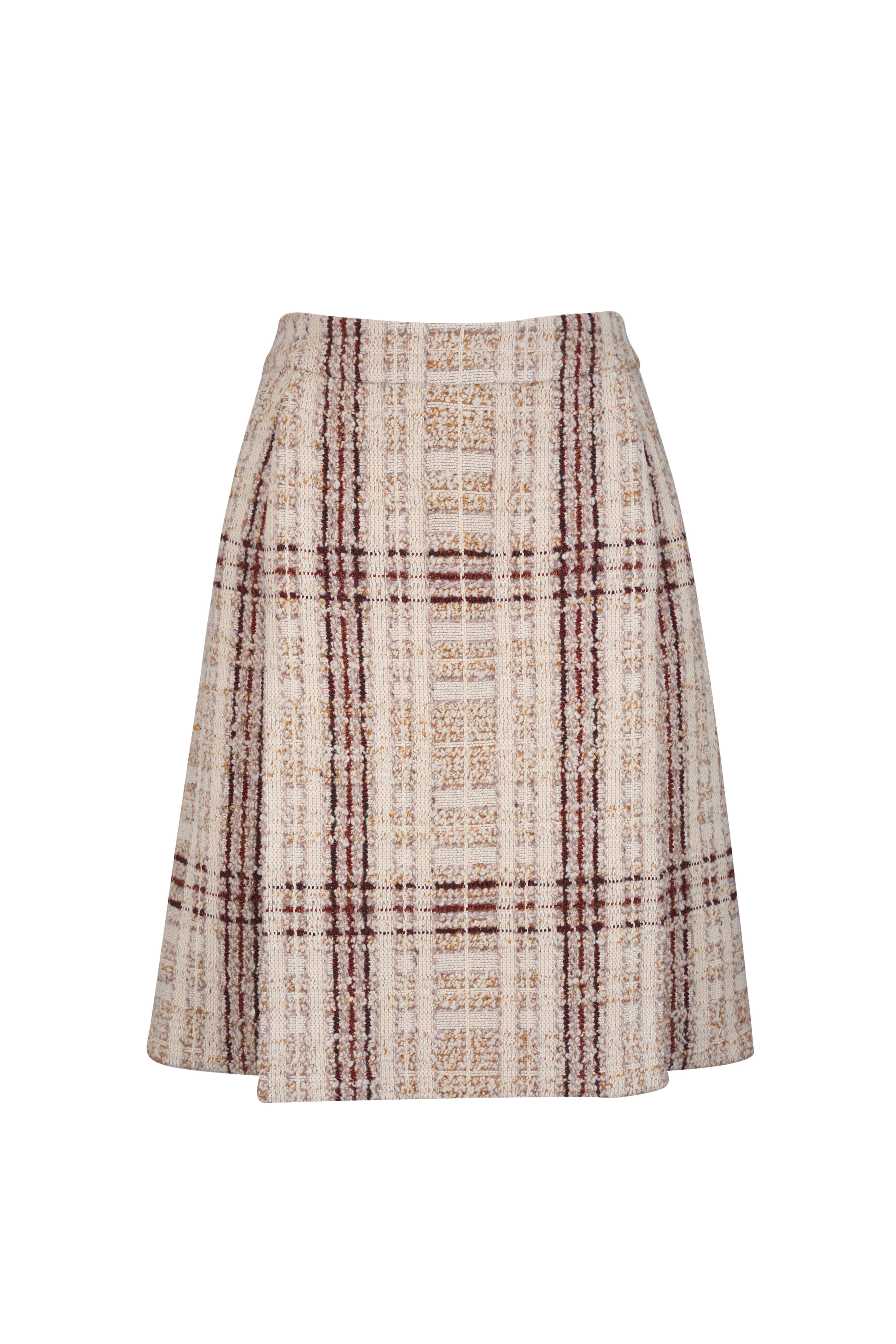 Loro Piana - Stefanie Check Tweed Skirt | Mitchell Stores